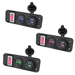 Panneau interrupteur marche/arrêt double prise USB durable 12V/24V haute qualité - Photo 1 sur 12