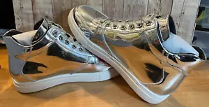 Aurelio Garcia Men's Encore sneakers Metallic silver size 11 NIB - Picture 1 of 8