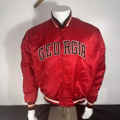 Chaqueta De Colección Años 90 Georgia Bulldogs Starter Talla L Hecha en EE. UU. Foto 1 de 4