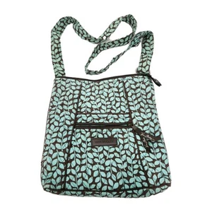Bolso Bandolera Vera Bradley Hipster Hoja Como Nueva Verde Negro Cartera Mensajero Usado - Imagen 1 de 10