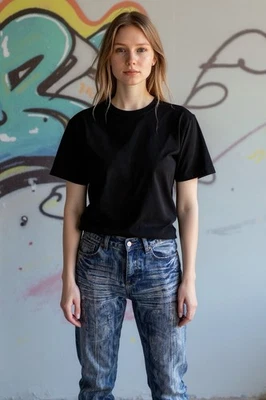 Calça jeans skinny lavagem pedra cintura super alta quase famosa tamanho 9 - Imagem 1 de 4