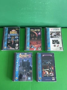 SEGA CD Dungeon Master II Skullkeep*Stellar- Fire*MicrocosM*NHL 94*ESPN Baseball - Picture 1 of 9