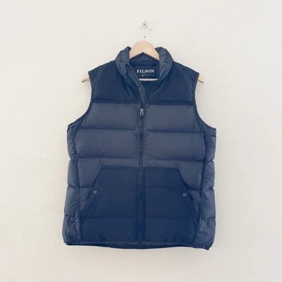 Filson Featherweight Down Puffer Vest Mens Large Faded Black Outdoor Minimalist - Image 1 of 4