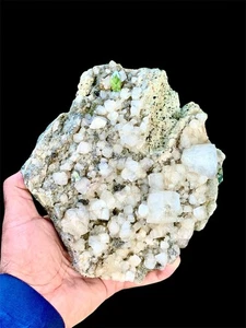 Collection Big Sphene With Rare Lustrous White Calcite, Gift Specimen. - Picture 1 of 10