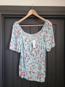 Cravatta George blu retrò fiori floreale petto taglia UK 16 nuova con etichette - Foto 1 di 16