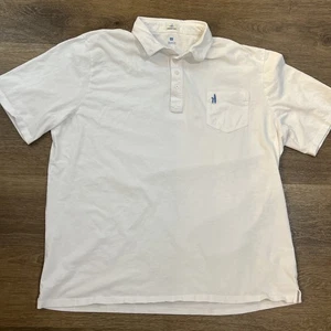 Polo uomo JOHNNIE O taglia 2XL bianca cotone/spandex golf manica corta tasca - Foto 1 di 8