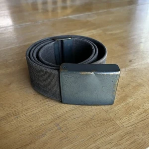 Vtg West German Surplus Canvas Battle Belt One Size Adjustable OD Green - Picture 1 of 15
