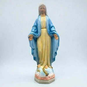 Vintage Jungfrau Maria Unsere Liebe Frau Von Gnade Beton Garten Statue 17,75" - Bild 1 von 12