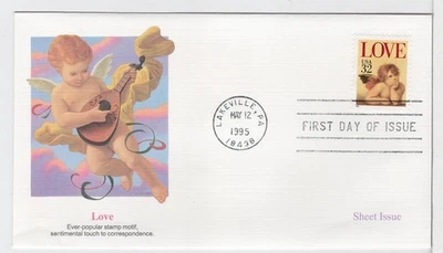 TurtlesTradingPost- Love -  Sheet Issue 1995 #2957 FDC- Fleetwood Cachet - Image 1 of 2