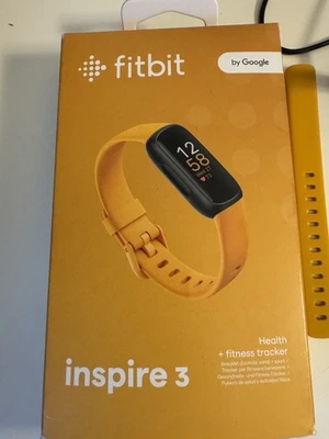 Monitor de sueño Fitbit Inspire 3 salud + fitness amarillo/naranja GPS  Foto 1 de 4