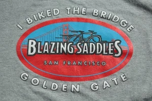 I Biked the Golden Gate Bridge Blazing Saddles Langarm T-Shirt L California - Bild 1 von 3
