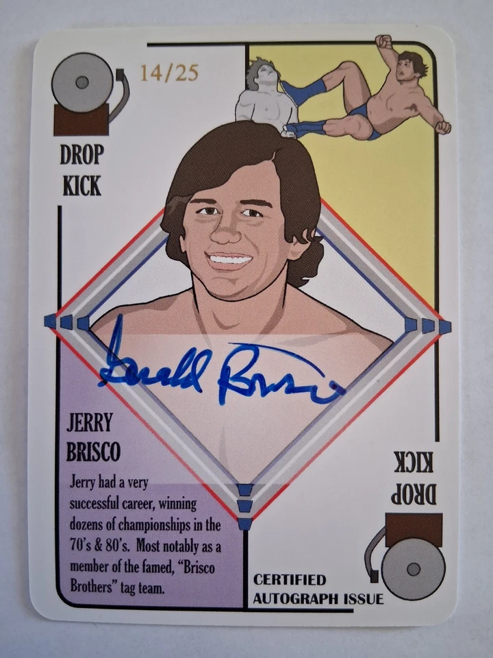 Tarjeta de lucha libre JERRY BRISCO escasa #14/25 2022 CERTIFICADA AUTO FIRMADA WWF Foto 1 de 1