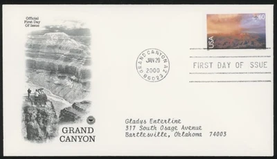 FDC US SC# C135 Scenic American Landscapes - Cachet - Grand Canyon Jan 29 2000 - Image 1 of 2