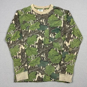 Vintage Mossy Oak Full Foliage Pocket Tee Medium Camo Long Sleeve Shirt - Picture 1 of 8