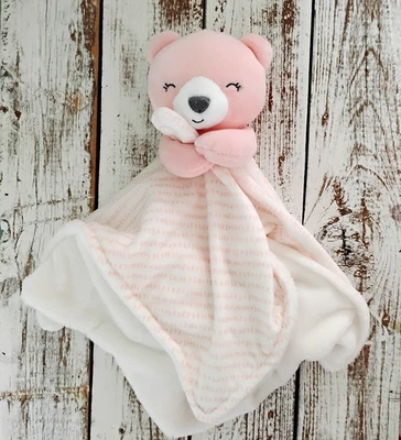 Manta de seguridad de felpa Carter's Lovey rosa/blanco oso felpa 12" Foto 1 de 3