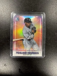 Bowman 2021 cromo amanecer de la gloria mojo refractor Yoelqui Céspedes #DG-9 inserto - Imagen 1 de 2
