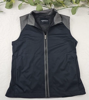 Nike Golf Men's Black and Gray Full Zip Windbreaker Vest Men's Size M - Image 1 of 4
