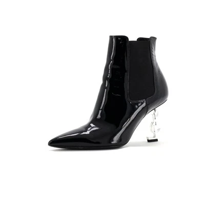 Botines de charol Saint Laurent Opyum para mujer Foto 1 de 4