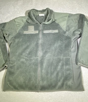 Jaqueta Polartec Militar dos EUA Geração III Masculina Verde Média com Zíper Lã Clima Frio - Imagem 1 de 4
