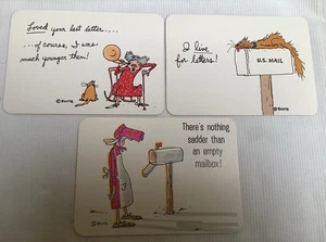 3 Postcards by Drawing Board Greeting Cards Humorous Artist Booth - Picture 1 of 2