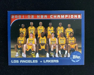 2002-03 Topps 01-02 Campeones de la NBA #184 Los Angeles Lakers jks Foto 1 de 4