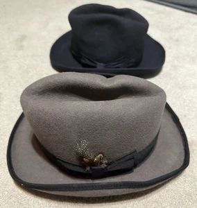 Lote de 2 sombreros Stacy Adams marrón y negro Fedora para hombre - Imagen 1 de 16