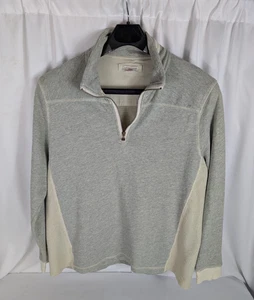 Carbon 2 Cobalt Sweater Men's L Gray 1/4 Zip Pullover Long Sleeve Knit - Picture 1 of 12