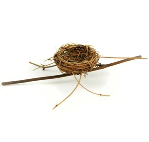 Künstliches Zweig Vogelnest, Nest auf Ast, kleines Vogelnest, Baumzubehör - Bild 1 von 1