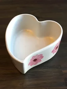 Vintage FTD Curvy Heart Bowl Planter 1979 Portugal Ceramic Love Valentine's Day - Picture 1 of 6