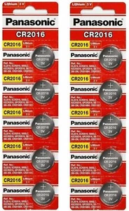 10 x PANASONIC CR 2016 CR2016 CR-2016 LITHIUM COIN CELL Button Battery Exp 2030 - Picture 1 of 1