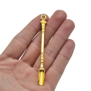 1Pc Stainless Steel Mini Scoop with Ring Gold Stirring Spoon Coffee Spoons - Picture 1 of 12
