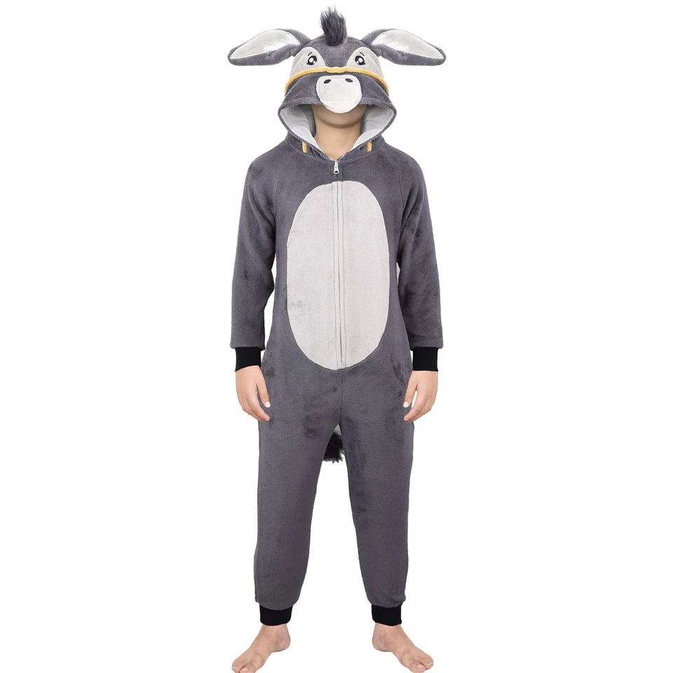 Kids Xmas Nativity Donkey Costume School Play Flannel Fleece Dress Costume - Image 1 of 1