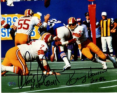 Chris Hanburger & Kenny Ken Houston Washington Redskins autografado 8x10 HOF Ins - Imagem 1 de 4