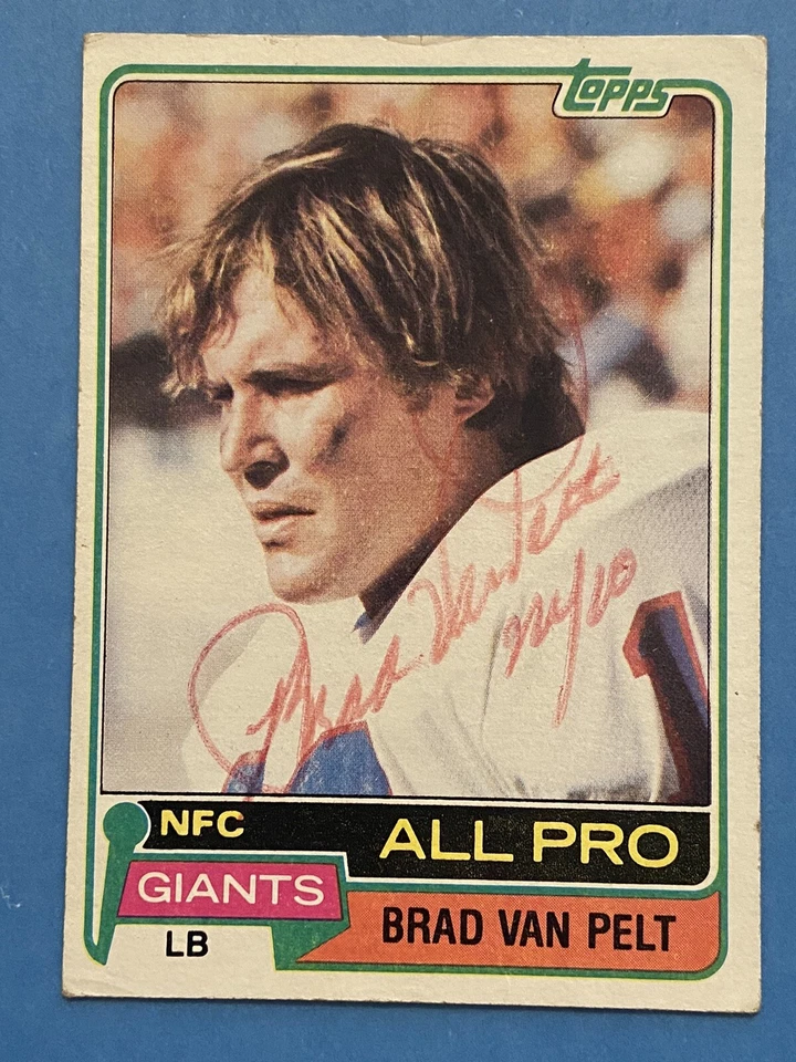 BRAD VAN PELT Signed 1981 Topps #270 Giants Michigan St. Spartans Autograph Auto - Image 1 of 2