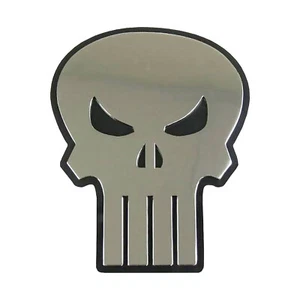 "Calcomanía emblema cromado plástico automático con licencia Marvel Punisher 4"" x 3,5" - Imagen 1 de 3