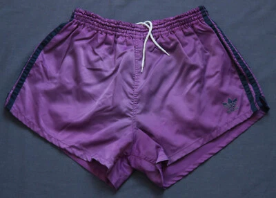 Short Adidas Nylon Sprinter Brillant Vintage Racer Retro Gay Running Années 9... - Photo 1/2