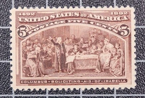 Scott 234 - 5 Cents Colombian - MNH - PSE Cert Grade 85 SCV - $300.00 - Picture 1 of 3