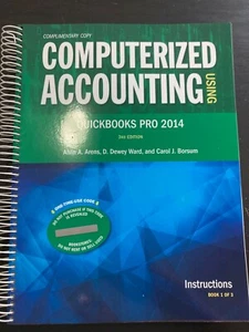 Computerized Accounting Using Quickbooks Pro 2014 Spiral Bound - Picture 1 of 4