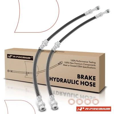 Manguera hidráulica de freno delantero A-Premium 2x para Mitsubishi 99-02 Mirage 1,5 L 1,8 L Foto 1 de 4