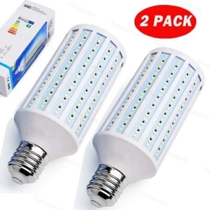 2pcs 500W Equivalent LED Bulb 192-Chip Corn Light E26 5500lm 55W Cool Daylight - Picture 1 of 9