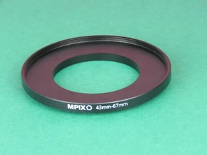 43 mm-67 mm Stepping Step Up Stecker-Buchse Filter Ring Adapter 43 mm-67 mm - Bild 1 von 2