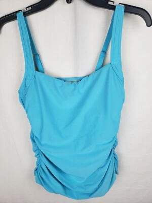 Talbot's Teal Spagetti Strap Sinch Side Swimtop Sz 8 - Image 1 of 4