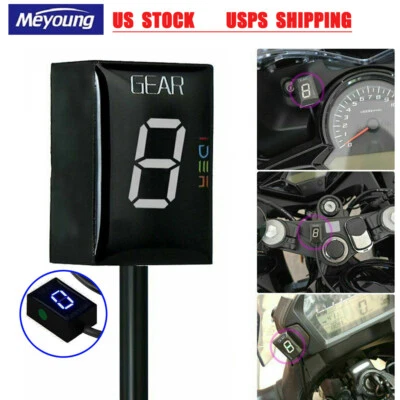 Indicador de engranaje LED azul para motocicletas Honda CBR1000RR ST1300 CBR600RR CB300F Foto 1 de 4