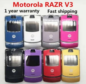 Motorola RAZR V3 GSM 850 /900 /1800 /1900 Unlocked Flip Bluetooth video Phone - Picture 1 of 26