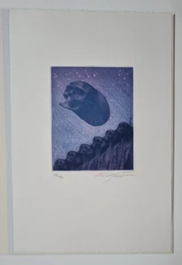 Ernst Fuchs nummeriert handsigniert Radierung "Die Rede des toten Christus.. - Bild 1 von 3