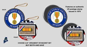 US AIR FORCE VIETNAM VETERAN Ornament / Magnete Militärladen Unikat Geschenk USAF - Bild 1 von 1