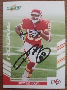 Dwayne Bowe Signed 2007 Score Rookie Card Kansas City Chiefs Autograph - Picture 1 of 3