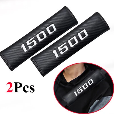 2 piezas fundas de hombreras bordadas para cinturón de seguridad negras para camioneta Dodge Ram 1500 Foto 1 de 4