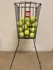 Wilson Tennis Ball Pick Up Hopper Training Aid Portable 75 Balls Metal Stand