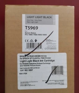 02-2020 Genuine EPSON T5969 Light Light Black Ink 350ml for 7890/7900/9890/9900 - Picture 1 of 1